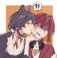 Biting Catgirl Cheek_Biting Wholesome // 1079x1092 // 204KB