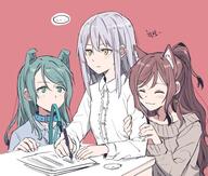 3Girls Catgirl Collar Collar_And_Leash Hikawa_Sayo_(BanG_Dream!) Imai_Lisa_(BanG_Dream!) Minato_Yukina_(BanG_Dream!) Puppygirl Wholesome // 600x510 // 111KB