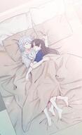 Cuddling Sleeping Wholesome // 750x1234 // 115KB